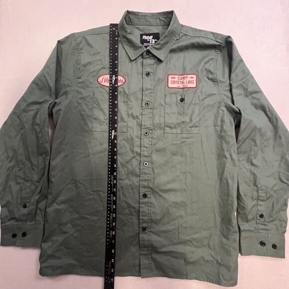 Friday the 13th Jason Voorhees Camp Crystal Lake Patched Uniform Shirt Size XL - Picture 5 of 9